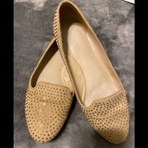 GIANNI BINI Hugh Flats Loafers w/Rhinestones